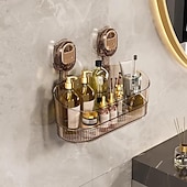 olcso Tárolás és rendszerezés-falra szerelhető tapadókorongos tárolóállvány erős ragasztóval, fúrás nélküli, akasztható tárolódoboz zuhanyfelszerelésekhez és kozmetikumokhoz