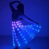 abordables electrodomésticos-Nueva falda de baile LED para adultos, accesorios de danza del vientre, luz blanca, ropa de baile luminosa, disfraces de fiesta de Halloween