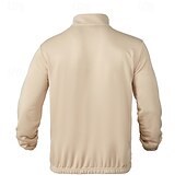 economico Felpe di base-Per uomo Maglia Velluto a coste Felpa con cappuccio Maglione Felpa con cappuccio abbottonata Nero Bianco Beige Grigio Colletto Mao Semplice Patchwork Sport &amp; Outdoor Casuale Quotidiano Streetwear