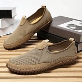 preiswerte Slipper Schuhe-Atmungsaktive Herren-Slip-On-Wanderschuhe aus Strick – leichte Mesh-Sneaker für Sommerreisen, Outdoor-Aktivitäten und Komfort im Alltag