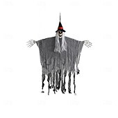 お買い得  ハロウィンの屋外装飾-ハロウィーン吊り下げスケルトンゴーストデコレーション3個パック、ハロウィーン屋外デコレーション用死神、ハロウィーンスケルトンフライングゴースト、お化け屋敷小道具、パーティーデコレーション