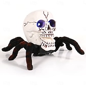 cheap Halloween Hanging &amp; Tabletop Decorations-Halloween Skeleton Decor Remote Control Toy, Scary Prank Tarantula Spider with Skeleton Design, Creepy Crawling Electric RC Toy for Haunted House, Trick Props, Kids &amp; Adults Party Favor