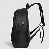 お買い得  大学のバックパック-メンズ 3ピース ブラック バックパック セット – 大学、仕事、旅行に最適なショルダーバッグとポーチ付きの防水スクールバッグ
