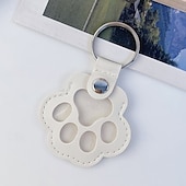 economico I regali-Portachiavi in pelle a forma di zampa di animale domestico, ciondolo creativo per conservare i ricordi dei peli di cane e gatto, grazioso accessorio per la decorazione di borsetta.