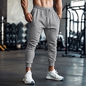 preiswerte Sweatpants-Herren Fleecehose Jogginghose Jogginghose Jogger Hose Kordelzug Einfach Komfort Weich Volle Länge Outdoor Täglich Ausgehen Urlaub Mode Schwarz Rote Dehnbar