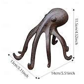 economico Halloween-versatile polpo in ghisa - statuetta decorativa a tema nautico porta telefono - statua artistica in metallo non necessita di elettricità per interni &amp;uso esterno natale halloween ringraziamento san