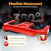 cheap Tool Accessories-Rolling Knee Pads Creeper with Wheels, Rolling Knee Dolly with Foam Cushioned Knee Cups for Auto Repair Flooring Garage Use