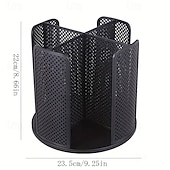 abordables Rangement et organisation-Distributeur de gobelets en papier rotatif à 360° peu encombrant, en plastique PS durable avec conception amovible ventilée, noir &amp;blanc, parfait pour les tasses à café de cuisine et de bureau