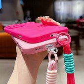 levne Pouzdra pro iPhone-telefon Carcasă Pro iPhone 16 15 14 Pro Max Plus iPhone 13 Pro Max Zadní kryt s Lanyardem Podpora bezdrátového nabíjení Nárazuvzdorné Retro