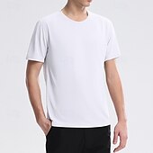abordables Tapas-Hombre Camiseta de rendimiento Camiseta deportiva Manga Corta Cuello Barco Camiseta Al aire libre Secado rápido Ligero Reductor del Sudor Transpirable Poliéster Negro Blanco Rojo Tenis Golf Corriendo