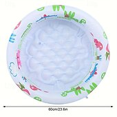 cheap Kiddie Pools-23 Inch Round Inflatable Toddlers Swimming Pool with Thickened PVC Material Portable Swimming Pool for Little Ones 3-Layer Design Smooth Surface 4 Air Vents Mixed Colors Perfect for Parties