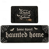 cheap Halloween Kithen-2pcs Halloween Kitchen Rugs and Mats Non-Slip Anti-Fatigue Kitchen Rug Set for Entryway ,Kitchen and Laundry
