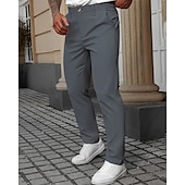 abordables Delgado-Hombre pantalones de traje Pantalones Chinos Bolsillo Botones Plano Comodidad Formal Fiesta Trabajo Moda Estilo clásico Negro Blanco Microelástico