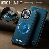 abordables Coques iPhone-téléphone Coque Pour iPhone 16 Pro Max Plus iPhone 15 14 Pro Max Plus iPhone 13 12 Pro Max Étui Portefeuille avec Support Détachable Magnétique Rétro TPU faux cuir