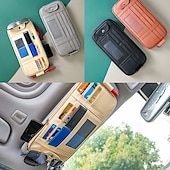 economico Organizzazione spazi-Borsa portaoggetti per visiera parasole per auto, custodia multifunzionale per visiera parasole con porta carte, tasca porta documenti, passante per penna, custodia per CD per accessori interni auto