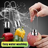 cheap Fruit &amp; Vegetable Tools-Fruit and Vegetable Corer Tool, Stainless Steel Fruite, Apple Core Remover with Ergonomic Handle, Red Bell Pepper Corer Tool for Vegetables Fruit Kitchen Gadget
