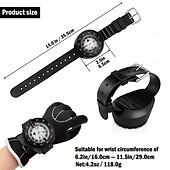 お買い得  キッズ用プール-コンパス、TPUバンド付きプロ仕様の防水リストコンパス、アウトドアダイビング、セーリング、ハイキング、サバイバル緊急用発光コンパス