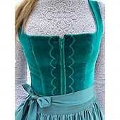 levne Dirndl-Pivo Oktoberfest Oktoberfest Šaty Dámské šaty Trachtenkleader Oktoberfest / pivo Bavorský Wiesn Louky Dámské Karneval Párty Pivní festival Tradiční Styl Tkanina Šaty Zástěra Bez halenky