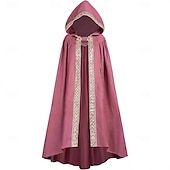 levne Pláště a pláštěnky-Retro Středověké Renesanční Pláštěnka Přehoz plášť s kapucí Upír Unisex Keltské Fantazie předvečer Všech svatých Karneval Výkon LARP Dospělí Přehoz Celý rok