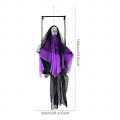 billiga Halloween-hängande spökdekoration obehagligt spetstyghänge för halloweenbar och dekor för fester lätt och skrämmande design