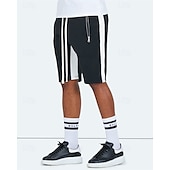 baratos Shorts de moletom-Homens calções atléticos Shorts de moletom Calção Shorts de verão Bolsos Cintura elástica Com Cordão Bloco de cor Conforto Respirável Curto Ao ar livre Esportes Clássico Casual Preto Amarelo
