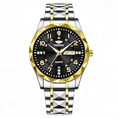 cheap Quartz Watches-Men&#039;s Quartz Watch High-definition Scratch Resistant Rhinestone Decorated Digital Circular Dial Night Light Display Date Calendar Multifunctional Fully Automatic Watch Birthday and Holiday Gift