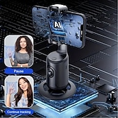 cheap Phone Holder-Manufacturer intelligent AI face recognition 360  cell phone head Jitterbug live self-timer panoramic follow shot anti-shake