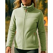 billige Fleece og 3 i 1 jakker-Dame Utejakke Turjakke Fleece-jakke Fleece Vinter utendørs Hold Varm Topper Hvit Rosa Lys Grønn Blå Lilla