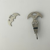 baratos Equipamento de Camping-Gancho dobrável de aço inoxidável 2 peças, gancho multifuncional resistente com 4 garras, uso universal durável para mochilas de acampamento e caminhadas