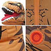 olcso Halloween-vicces felfújható t-rex jelmez gyerek, dinoszaurusz felfújható jelmez, overál levegő felrobbantó halloween cosplay jelmez