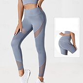 economico Leggings semplici-Per donna Leggings Collant Atletico Lunghezza al polpaccio Naturale Patchwork Patchwork Comodo Sollevamento glutei Controllo addominale Yoga Casual Quotidiano Nero Rosa Blu marino Blu Estate Primavera