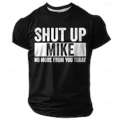 voordelige Grappige T-shirts voor mannen-Voor heren Grappig jargon T-shirt Korte mouw T-shirt 3D-afdrukken Strakke ronde hals Overhemd Modieus Dagelijks Straat Casual Dagelijks Zwart Rood blauw Zomer Lente Alle seizoenen Kleding S M L XL