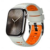 baratos Pulseiras de Apple Watch-Pulseira esportiva compatível com Apple Watch 42mm 44mm 45mm 49mm Fecho de metal resistente Pulseira de silicone ajustável Pulseira de substituição para iWatch Ultra 2 Series 9 8 7 SE 6 5 4