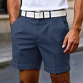 billige arbeidsshorts-Herre Dress Shorts Burmuda shorts Arbeidshorts Lomme عادي Komfort Knelengde utendørs Virksomhet Mote Fritid Svart Hvit