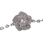 abordables Parures de Bijoux-un parure de bijoux de mariée 2 Diamant Imitation 1 Collier Boucles d&#039;oreilles Femmes Élégant Mode Luxe Adorable Superposé Amour Précieux Parure de Bijoux Pour Mariage Tenue de soirée Cadeau