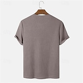 economico T-shirt in maglia waffle-Per uomo Maglietta Waffle Maglietta Camicia a Maniche Corte Manica Corta Girocollo Estate Semplice Moda Designer Essenziale Jacquard Vacanza Streetwear Uscire Blu Cammello Beige Maglietta Top per Uomo