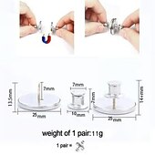 halpa Kodin tarvikkeet-16-osainen magneettinen verhokiinnike, vahvat magneettiset pimennysverhokiinnikkeet, irrotettavat painonappikiinnikkeet verhoille, valoa estävät nauhalenkit, poraamattomat kiinnityssoljet