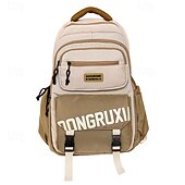 cheap College Backpacks-Men’s Colorblock School Backpack – Large Capacity Casual Bookbag for Teen Boys, High School &amp; College Students