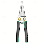 cheap Clamps-7 in 1 Multi-Functional Wire Stripper Scissor Multi-Functional Pliers with Needle Nose, Cutting, Crimping, and Stripping Blades for Wire Stripping &amp; Crimping Tool