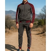 economico Tute da ginnastica-Per uomo Tuta da Ginnastica Pantaloni da Tuta Cerniera completa Athleisure Autunno Manica Lunga Protezione Solare Antivento Leggero Pesca Escursionismo Corsa abbigliamento sportivo Abbigliamento