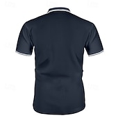  Herren Waffel-Poloshirts Polohemd aus Eisseide-Seersucker Lässig Arbeit Revers Kurzarm Basic Modern Texture Jacquard Knöpfe Sommer Normale Passform Weiß Waffel-Poloshirts