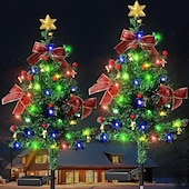 cheap Decorative Lights-Solar Christmas Tree 1 Pack, Lights Decorations, Outdoor Waterproof Christmas Decorations Tree Lights for Garden/Patio/Lawn/Yard, Ornament