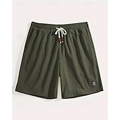 tanie Szorty casualowe-Męskie Szorty waflowe Szorty Letnie szorty Szorty na co dzień Kieszeń Elastyczny pas Ściągana na sznurek Równina Komfort Oddychający Do kolan Na zewnątrz Urlop Sportowy Codzienny Czarny Biały Średnio