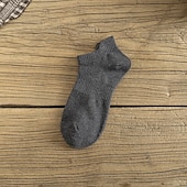 billiga herrstrumpor-Herr 10 par Multipack Socka Löparstrumpor Vardagliga strumpor Svart Vit Färg Slät Semester Sport &amp; Utomhus Dagligen Grundläggande Medium Vår Höst Mode Ledigt