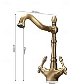 billige Baderomskraner-Vaskekran for baderom - Foss galvanisert Centersat Enkelt Håndtak Et HullBath Taps