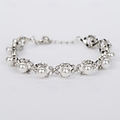 cheap Bracelets-Women's Bracelet Tropical Precious Elegant Luxury Alloy Bracelet Jewelry Silver For Party