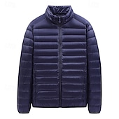 abordables Chaquetas acolchadas-Hombre Chaqueta acolchada Chaqueta de Invierno Al aire libre Térmico Templado Trajes de senderismo Ropa de senderismo Invierno Camiseta Camping / Senderismo / Espeleología Viaje Negro Borgoña Azul