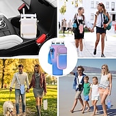 economico Accessori per bicchieri-Borsa porta borraccia per bicchiere Stanley da 40 once con tasca per telefono, porta borraccia in neoprene con tracolla &amp;cinturino portatile accessori Stanley Cup