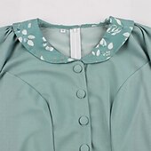 olcso Ruhák-Retró 1950-es Rockabilly Déli Swing ruha Flare ruha Fit and Flare Virágos Jelmez Női Álarcos mulatság Vakáció Hétköznapi Retro témájú buli Felnőttek Ruha Tavaszi nyár