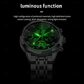 abordables Relojes mecánicos-OLEVS Hombre Relojes Mecánico Al Aire Libre Moda Reloj Casual Reloj de Muñeca Cuerda Automática Pantalla de fase lunar Luminoso Calendario perpetuo Acero Reloj